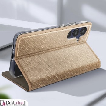 Telone atverčiamas dėklas - auksinės spalvos (Samsung Galaxy A36/A56 5G) Telone atverčiamas dėklas - auksinės spalvos (Samsung Galaxy A36/A56 5G)
